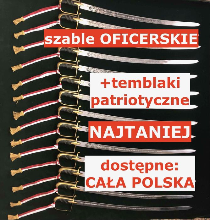 Szable do szpaleru slubnego+TEMBLAKI BIAŁO-CZERWONEprofesjonalnieTANIO