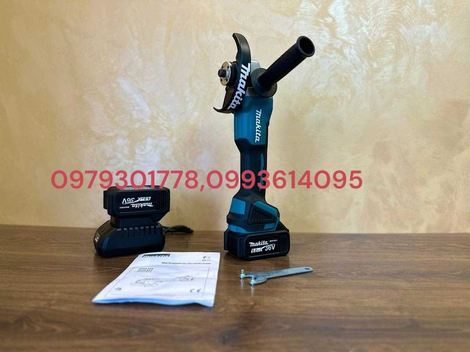 Аккумуляторная безщіткова Болгарка Makita DGA404 36V6A Турбінка 1000Вт