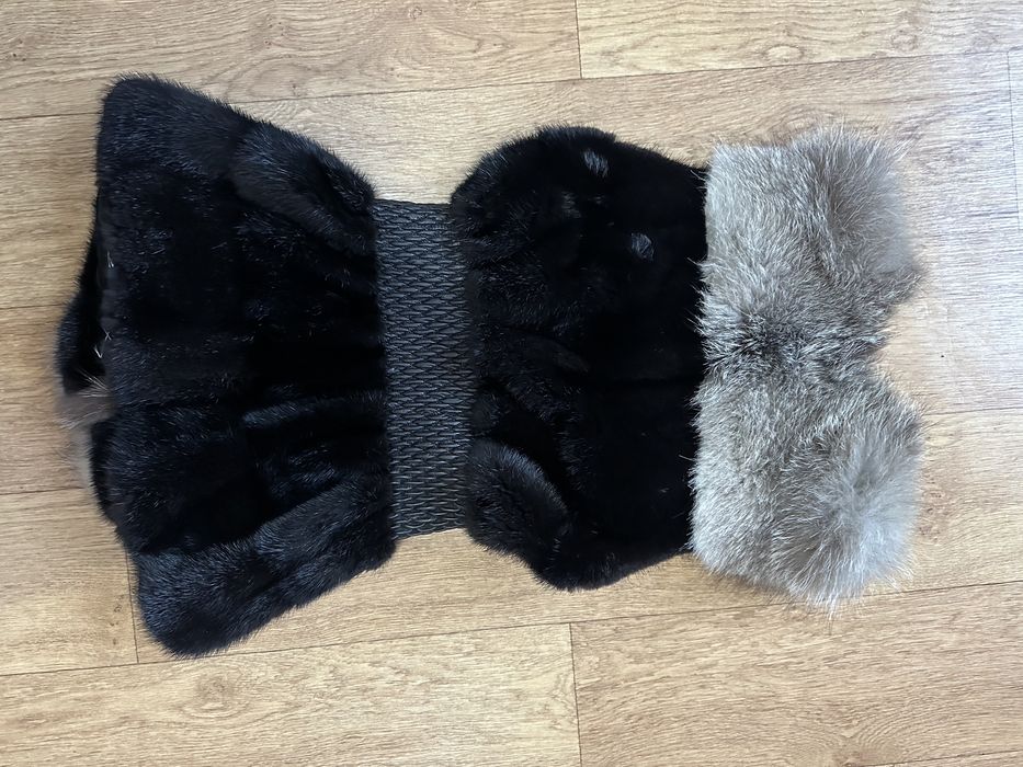 Жилетка жіноча хутро норка + чорнобурка