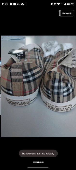 Buty w kratkę jak burberry 38 tenisówki adidasy trampki