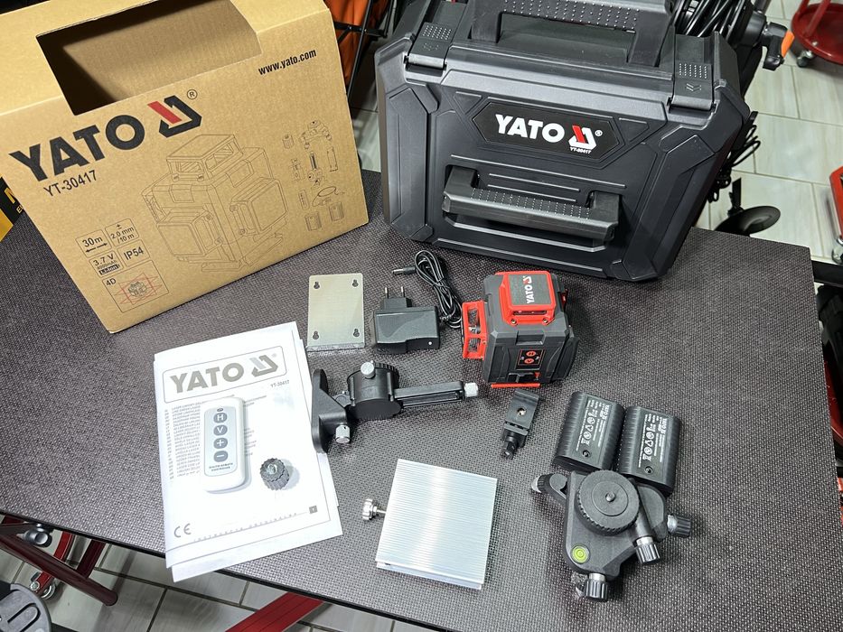 Лазерный уровень 4D YATO YT-30417 Зеленый луч