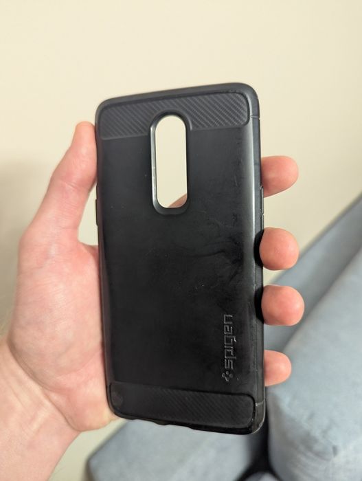 Etui Oneplus 6 - Carbon bumper case, +GRATIS