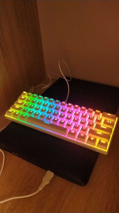 Нова механічна клавіатура Ajazz NK61 White RGB + Набір для чистки