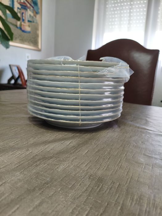 Conjunto de 12 pratos de subremesa da SPAL