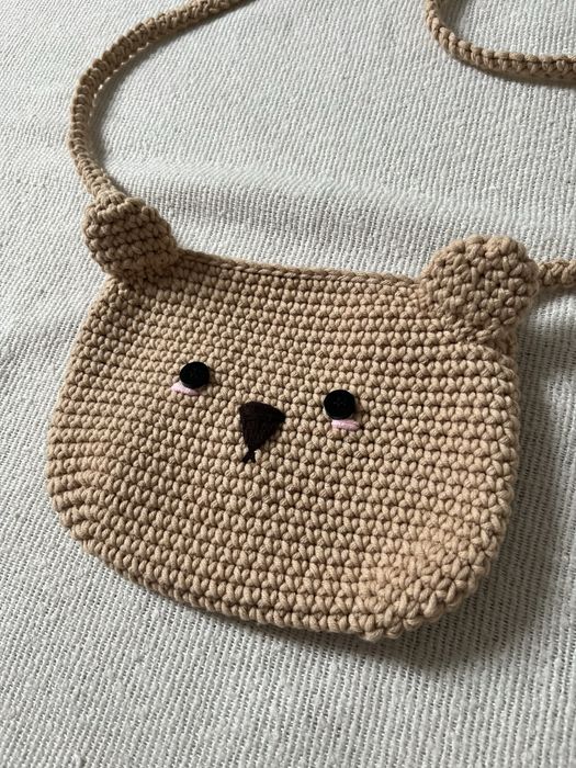 Mała torebka z motywem misia handmade