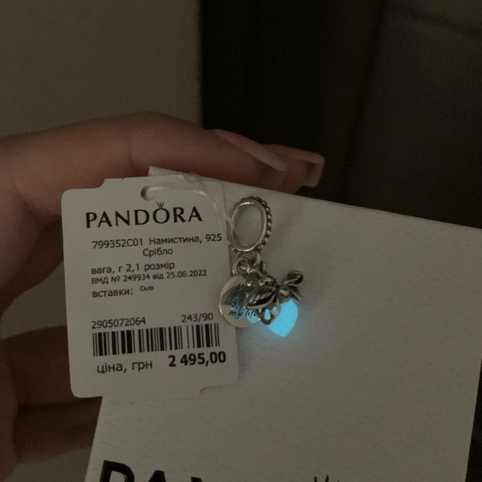 Шарм пандора срібло 925 намистина pandora підвіска «світлячок» кліпса бусина на браслет оригінальний пандора новий бірка пломба