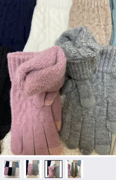 Теплі сенсорні перчатки, жіночі зимові рукавиці UGG