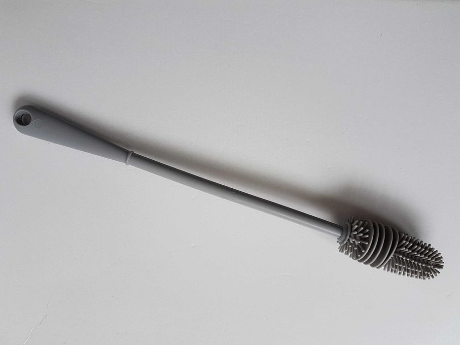 Szczotka silikonowa szara do mycia butelek termosów 33cm