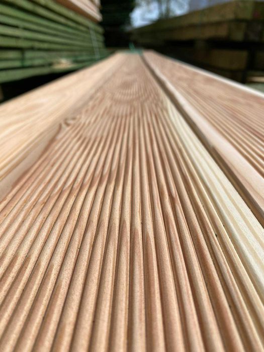 deska tarasowa ryflowana oraz gładka MODRZEW Europejski