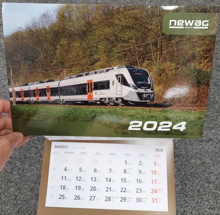 Kalendarz trójdzielny 2024 NEWAG