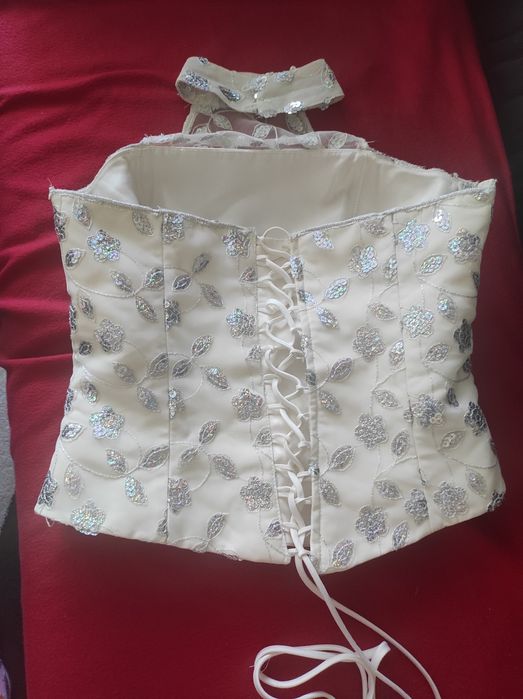 Корсет белый свадебный, праздничный
