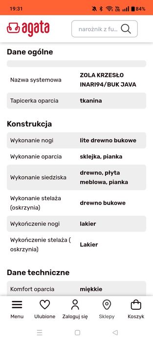 Stół z kompletem krzeseł