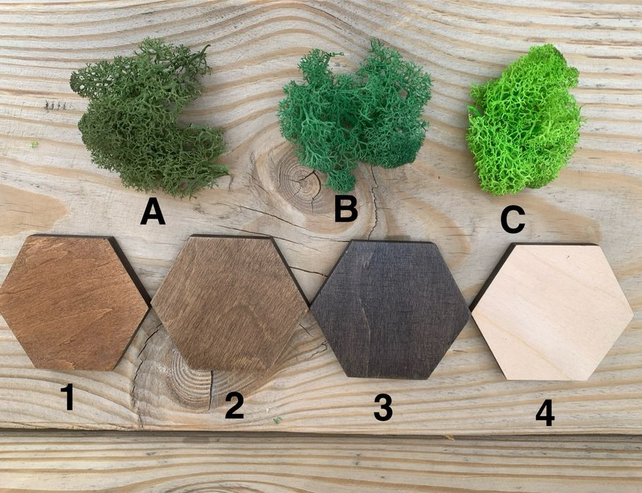 Плитка з мохом на стіну. Деревянная Плитка со скандинавским мхом