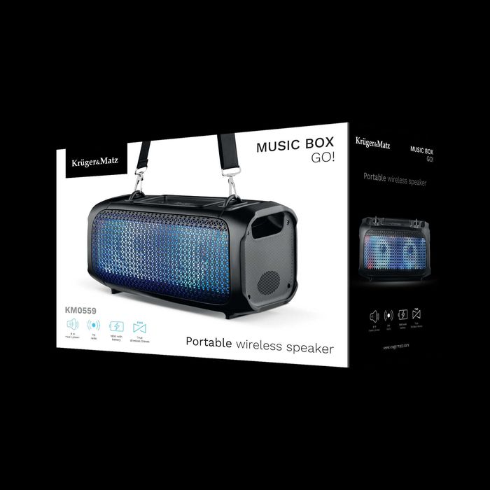 głośnik bezprzewodowy Bluetooth Kruger&Matz Music Box GO KM0559 USB SD