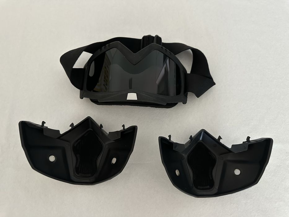 2 máscaras + 1 óculos goggles lentes escuras