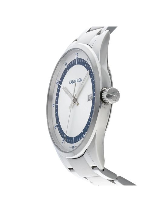 CALVIN KLEIN Quartz Silver Dial Silver-Tone Men's Watch KAM21146