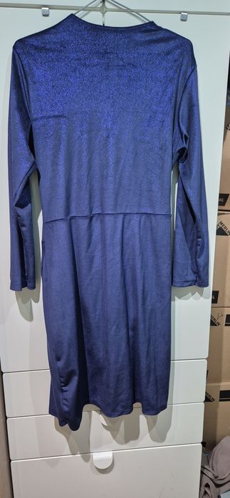 Sukienka chabrowa brokatowa