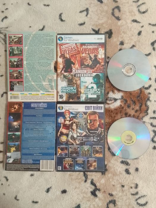 Ігри для PC 10шт.на dvd дисках по 50грн.