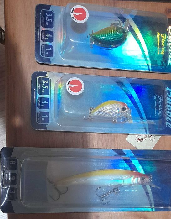 Lote de amostras achigã/robalo novas a estrear