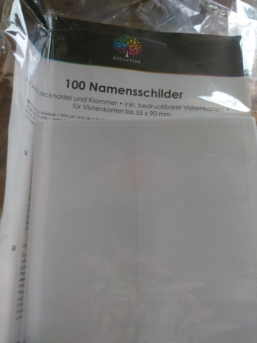 Identyfikatory imienne 100szt. OFFICETREE