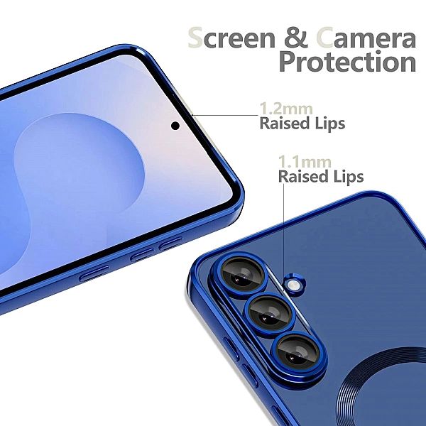 Etui Tech-Protect MagFlex MagSafe na Samsung Galaxy S25 FE - granatowe