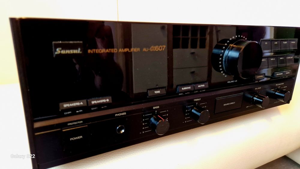 Sansui AU-αlpha607 | Stan Kolekcjonerski | Piano Black | Dedykowany Transformator 400VA z DC Blocker +filtr  EMI)