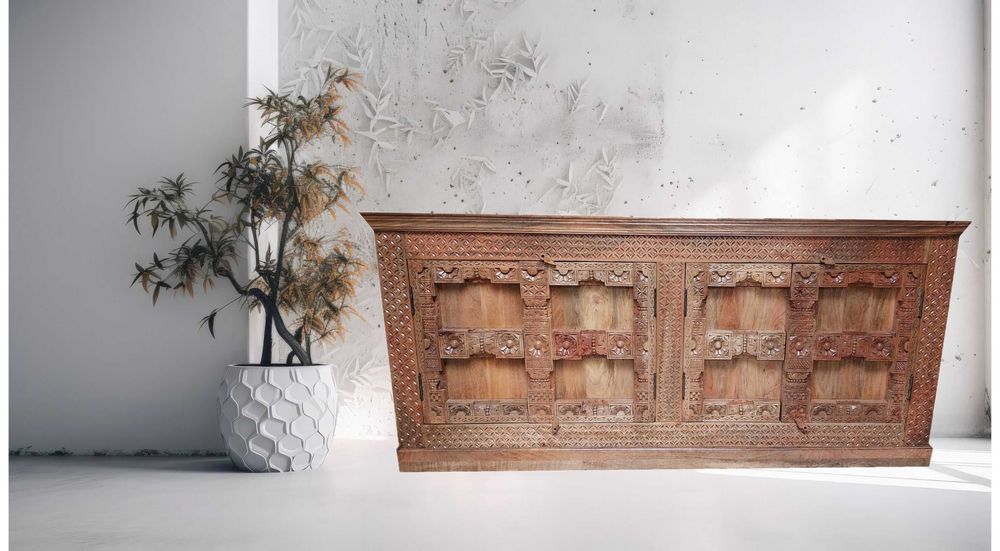 komoda indyjska z drewna mango – idealna do salonu, jadalni i sypialni