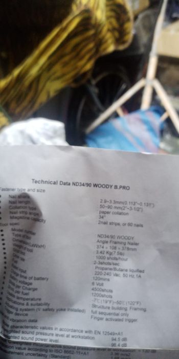 2x Gwoździarki  ND34/90 WOODY