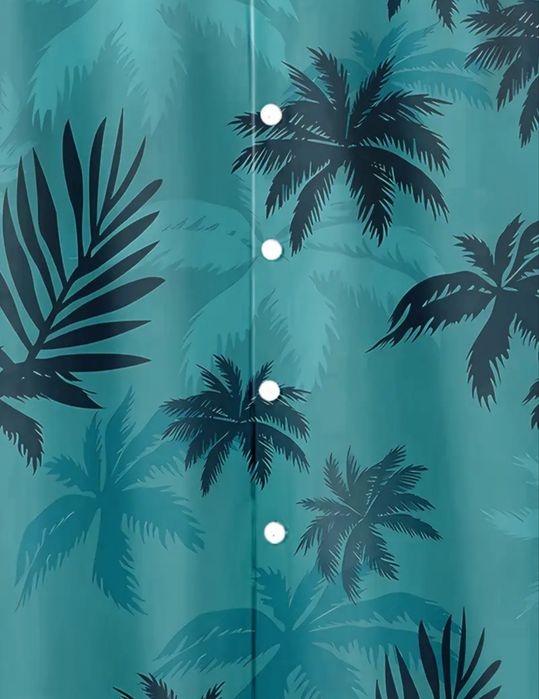 Гавайська сорочка з пальмами / літня чоловіча сорочка Hawaiian Style