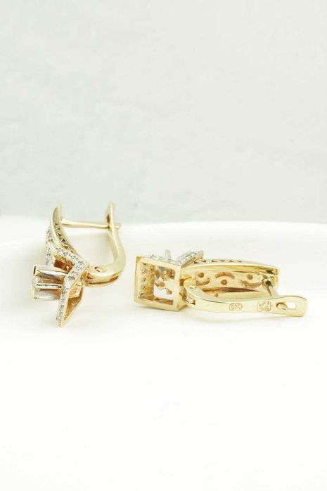 Kolczyki złote z brylantami 14K 6,03g