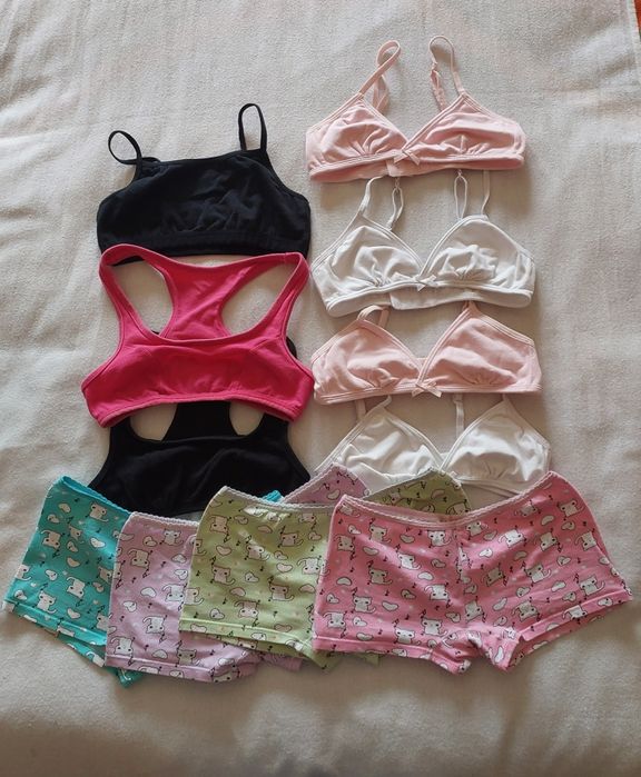 Lote Tops, Soutiens e Boxers Menina, 10A