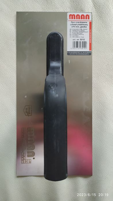 Paca nierdzewna uchwyt plastikowy 270mm gładka