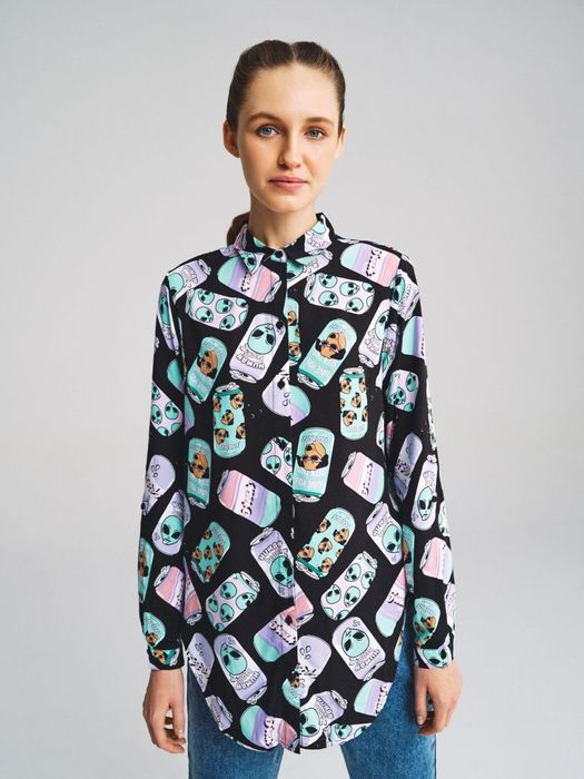 Koszula house, psy, kosmici r. M