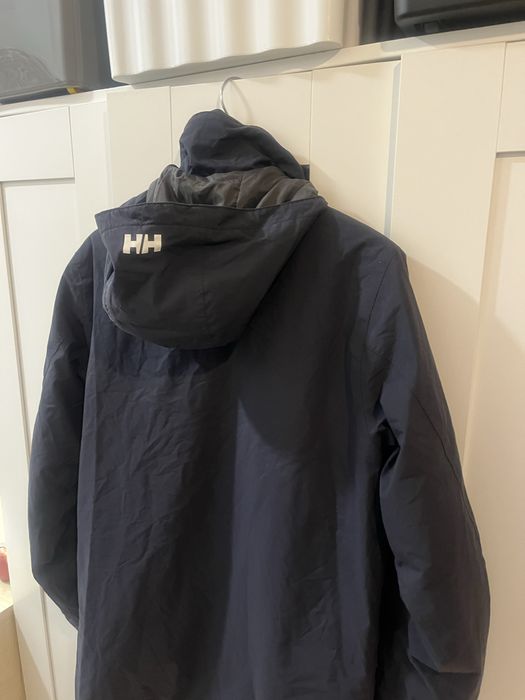 Granatowa parka Helly Hansen, puch jesień, zima, rozmiar s. Stan bdb