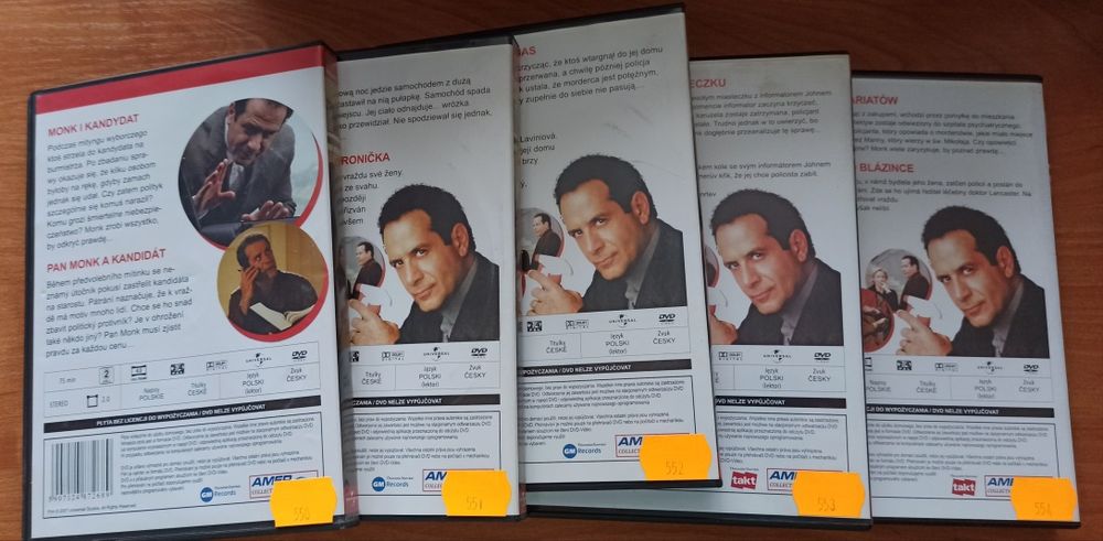 Detektyw Monk 5 płyt DVD pilot + odcinki od 1 do 4