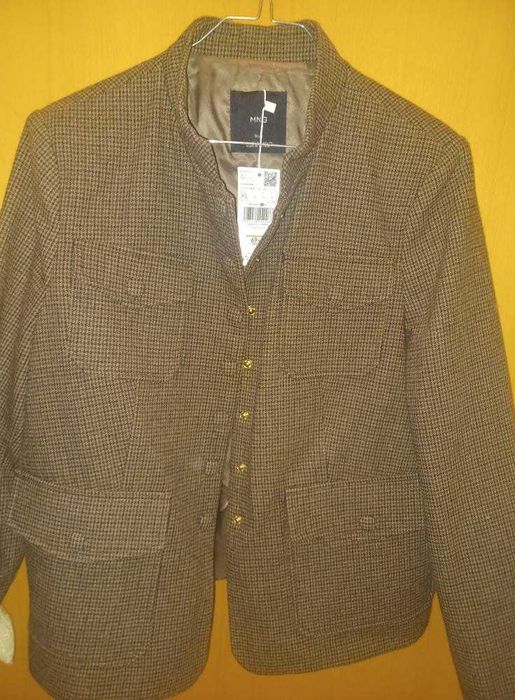 Jaqueta de fazenda xadrez da Mango nova com etiqueta