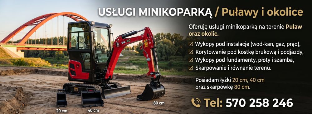 Uslugi minikoparka