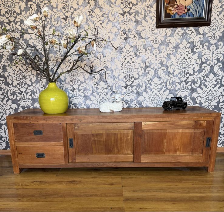 Szafka RTV, szafka pod TV, LITE drewno, TEAK, vintage, WYSYŁKA!