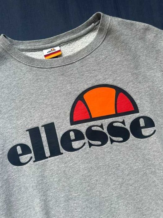 Ellesse Vintage Crewneck Sweatshirt Grey Big Logo