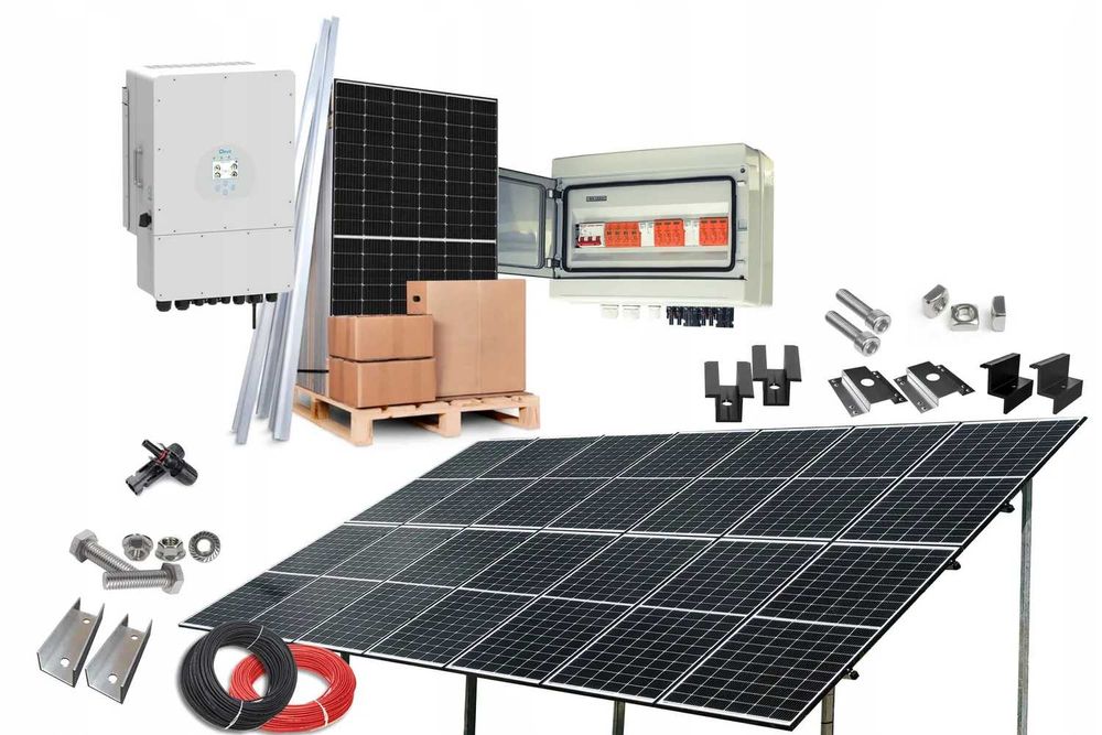 Zestaw Fotowoltaiczny Hybrydowy 10kW + ME 16kWh na grunt