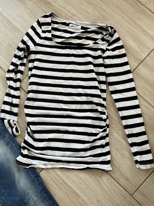 Spodnie ciazowe H&M i bluzka ciazowa sinsay