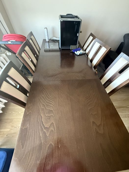 Stół+6 krzeseł+ stolik kawowy gratis