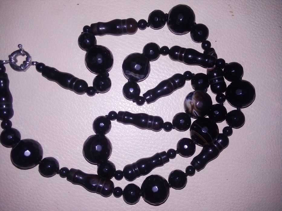 Колье женское чёрный оникс