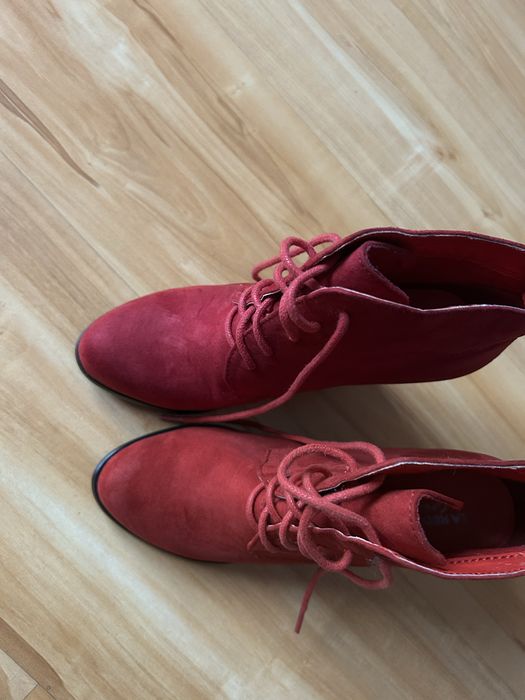 Botki na koturnie La Redoute nieocieplane sznurowane