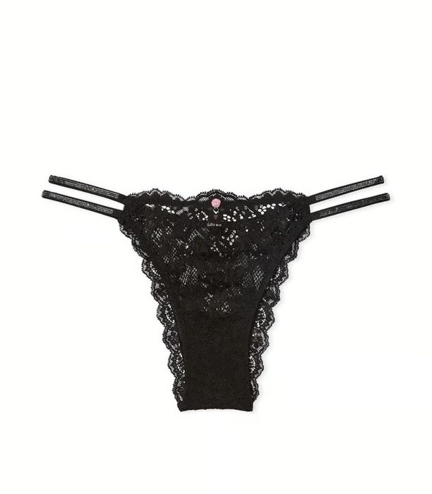 Нові мереживні трусики бразиліани Victoria's Secret Twinkle Strap Lace Brazilian Panty Оригінал з США. Розмір М