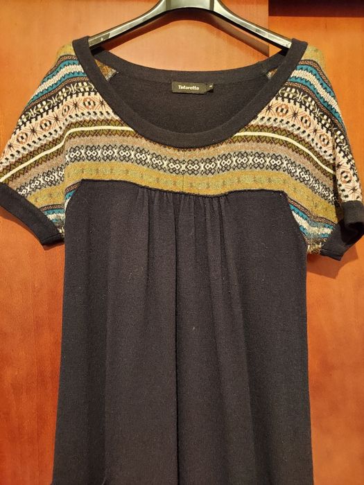 Vestido azul e várias cores, tamanho M da Tintoretto