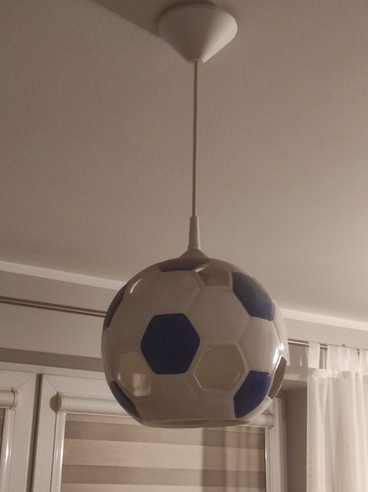 Lampa sufitowa piłka nożna niebieska porcelana