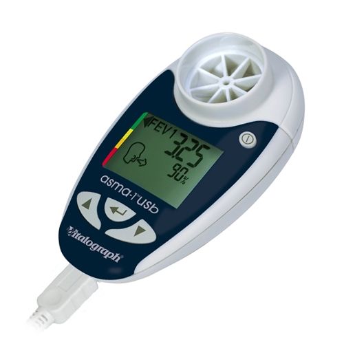 Elektroniczny Pikflometr Vitalograph ASMA-1 Z USB Bluetooth Do Pomiaru PEF FEV1 Astma Przepływomierz Medyczny
