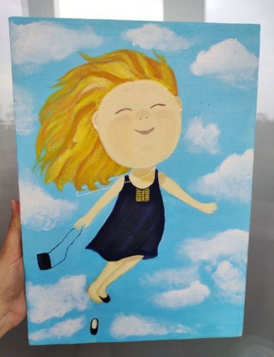 Картина маслом дівчинка