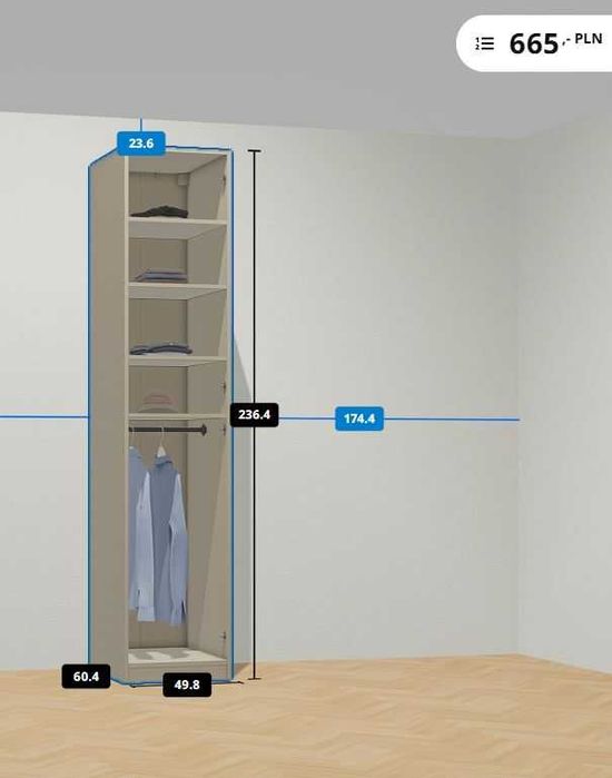 Ikea Pax stan idealny - roczne szafy!